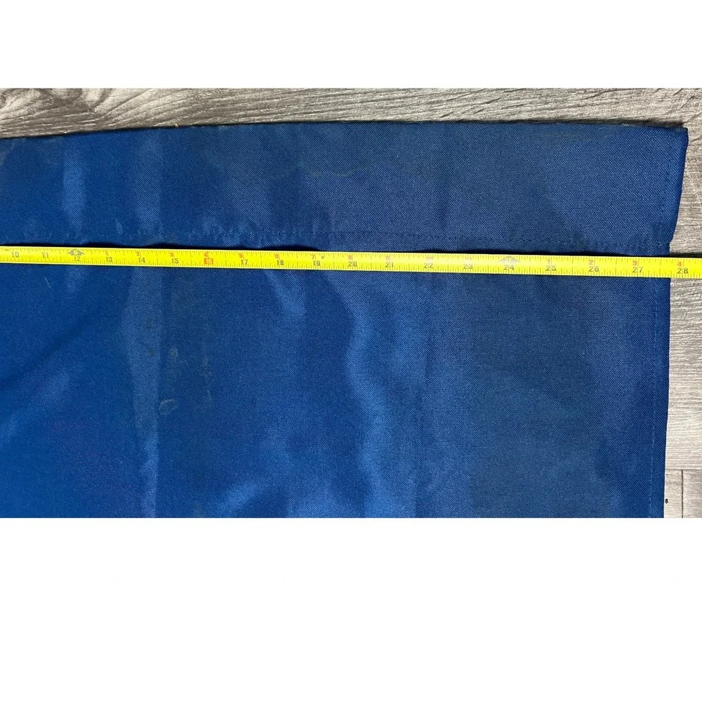 Mainstays Navy Ship Sailcloth Curtain Panel Pair 28x84 Blue Polyester Rod Pocket